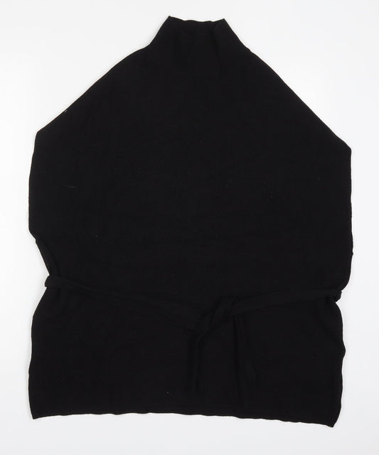 Coast Womens Black Round Neck  Acrylic Pullover Jumper Size S