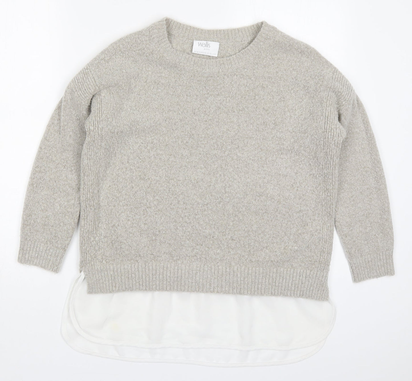 Womens UK Size M Wallis Grey Pullover Jumper