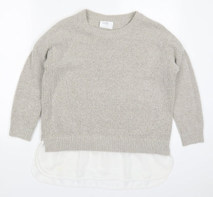 Womens UK Size M Wallis Grey Pullover Jumper