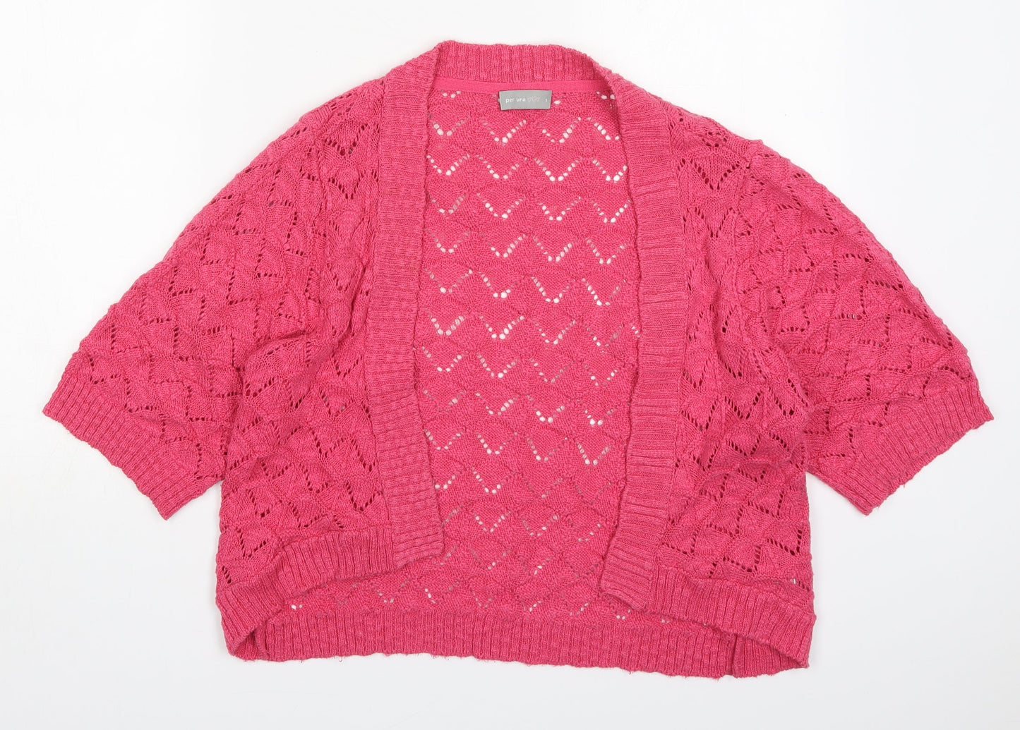 Womens UK Size S Per Una Pink Cardigan Jumper