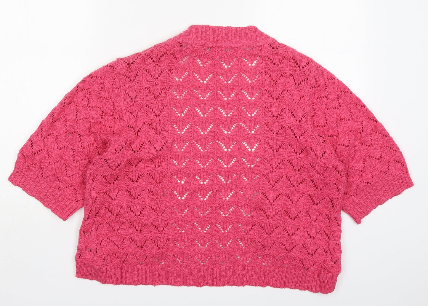 Womens UK Size S Per Una Pink Cardigan Jumper