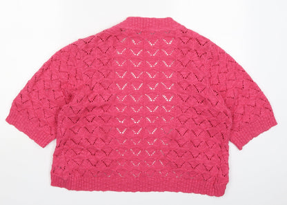 Womens UK Size S Per Una Pink Cardigan Jumper