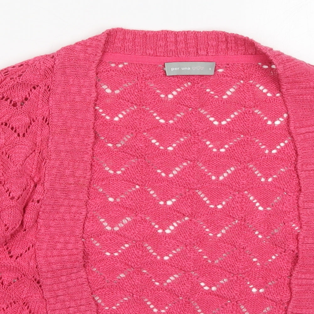 Womens UK Size S Per Una Pink Cardigan Jumper