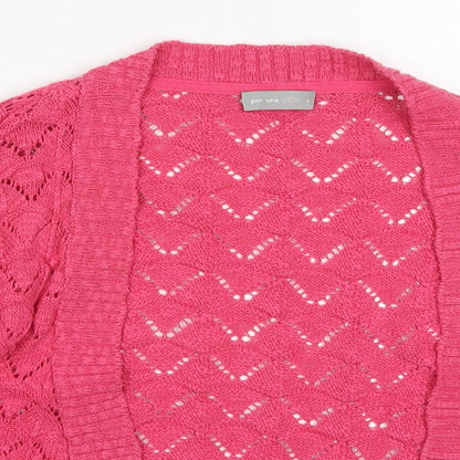 Womens UK Size S Per Una Pink Cardigan Jumper