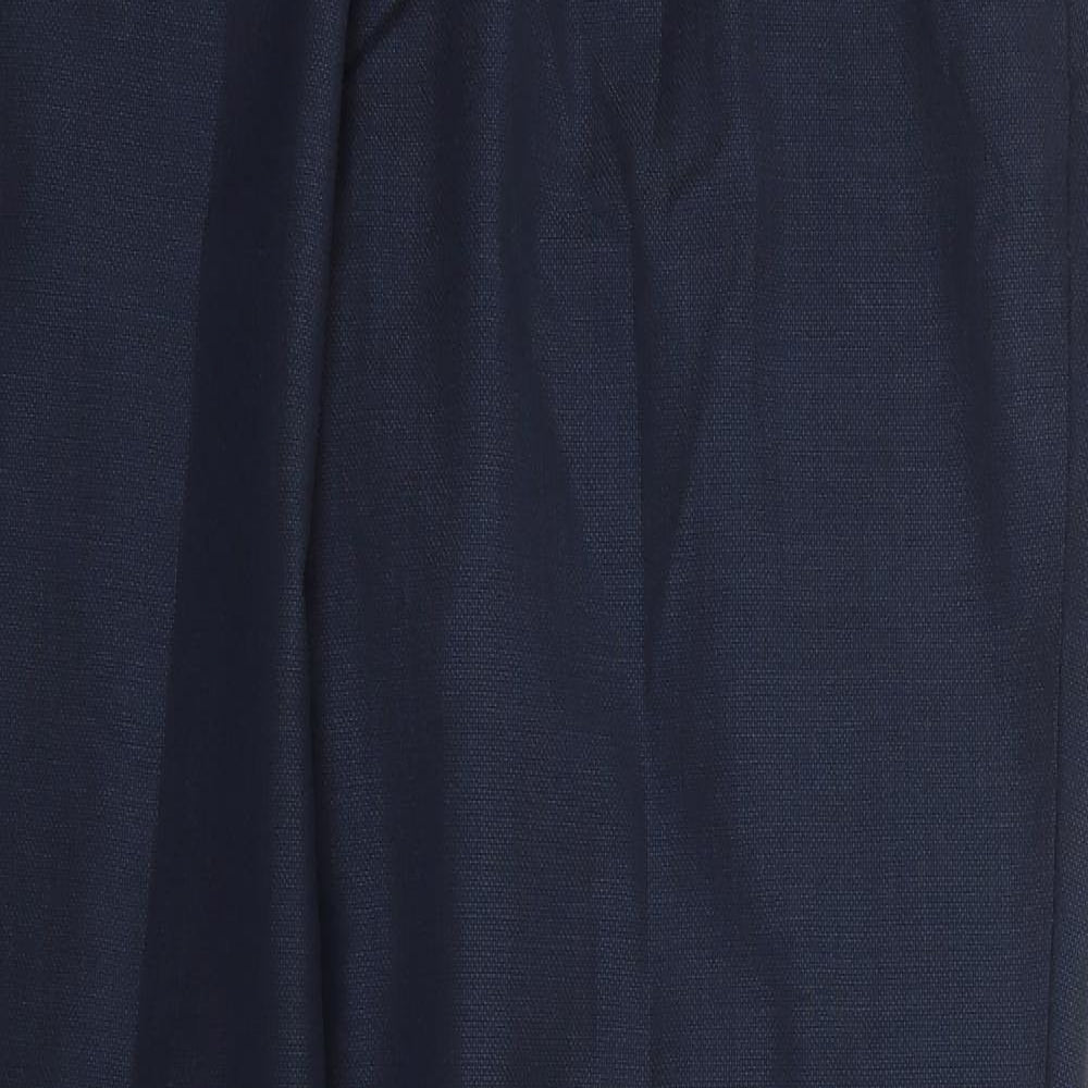 Matalan Mens Blue  Polyester Trousers  Size 34 L31 in Regular Button