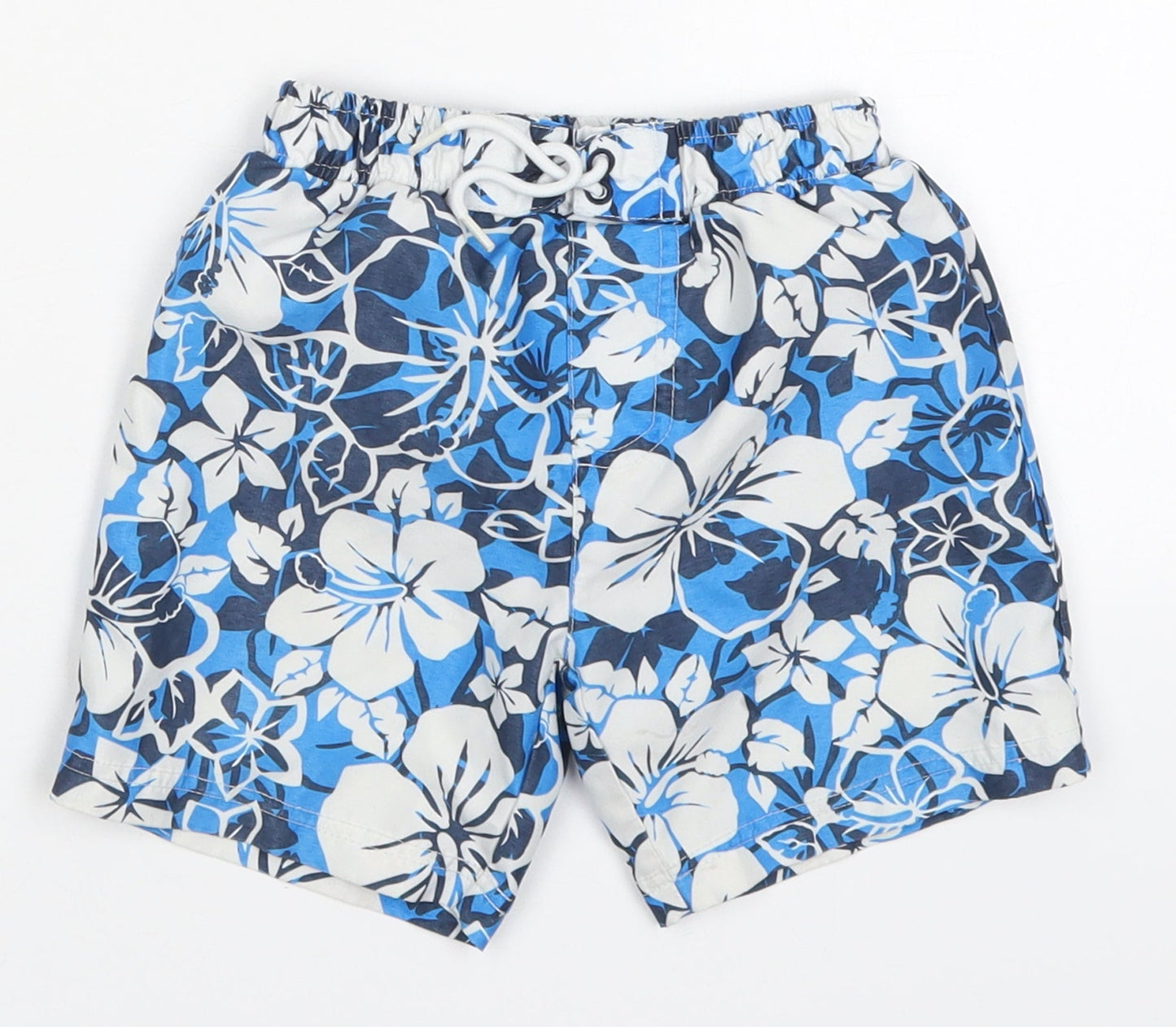 Mothercare Boys Blue  Polyester Cropped Trousers Size 18-24 Months  Drawstring - Swim Shorts