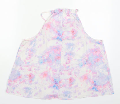 George Womens Pink  Polyester Basic Tank Size 12 Round Neck - Abstract