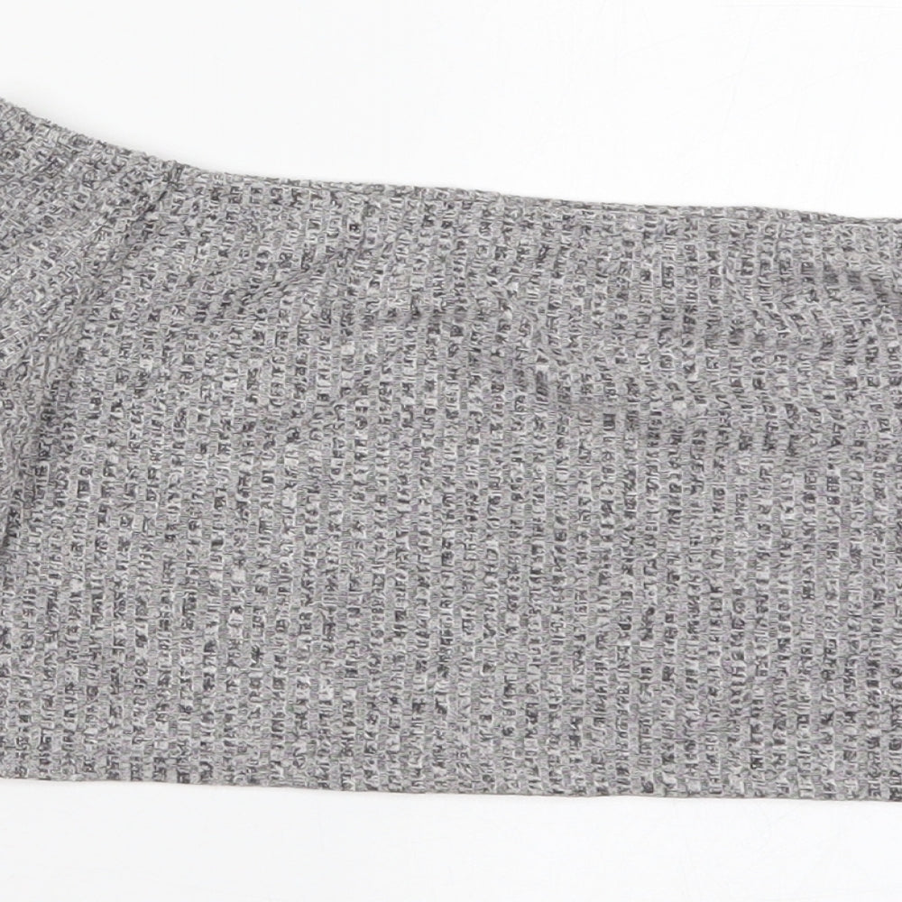 Womens UK Size M Preworn Grey Cropped T-Shirt