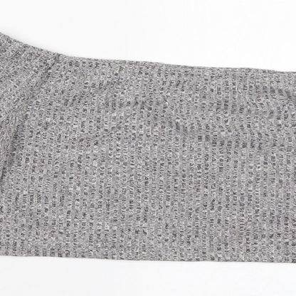 Womens UK Size M Preworn Grey Cropped T-Shirt