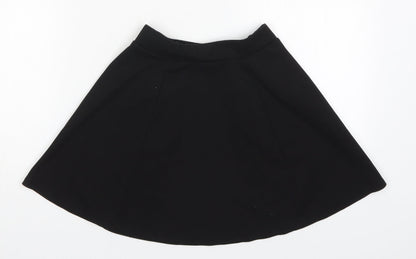 George Girls Black  Polyester Skater Skirt Size 7-8 Years  Regular