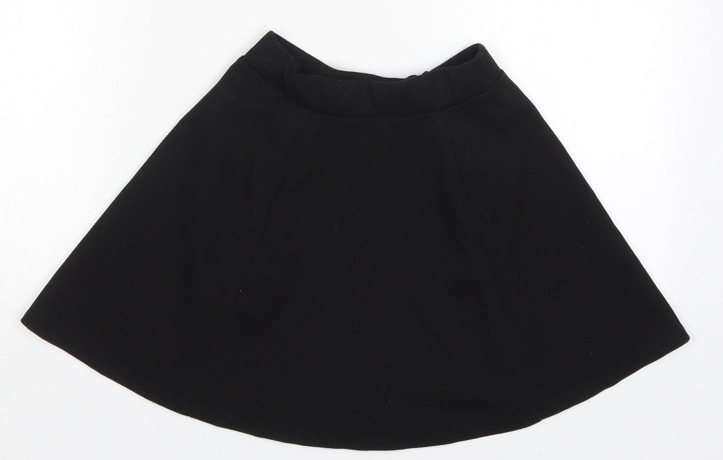 George Girls Black  Polyester Skater Skirt Size 7-8 Years  Regular