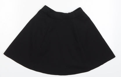 George Girls Black  Polyester Skater Skirt Size 7-8 Years  Regular
