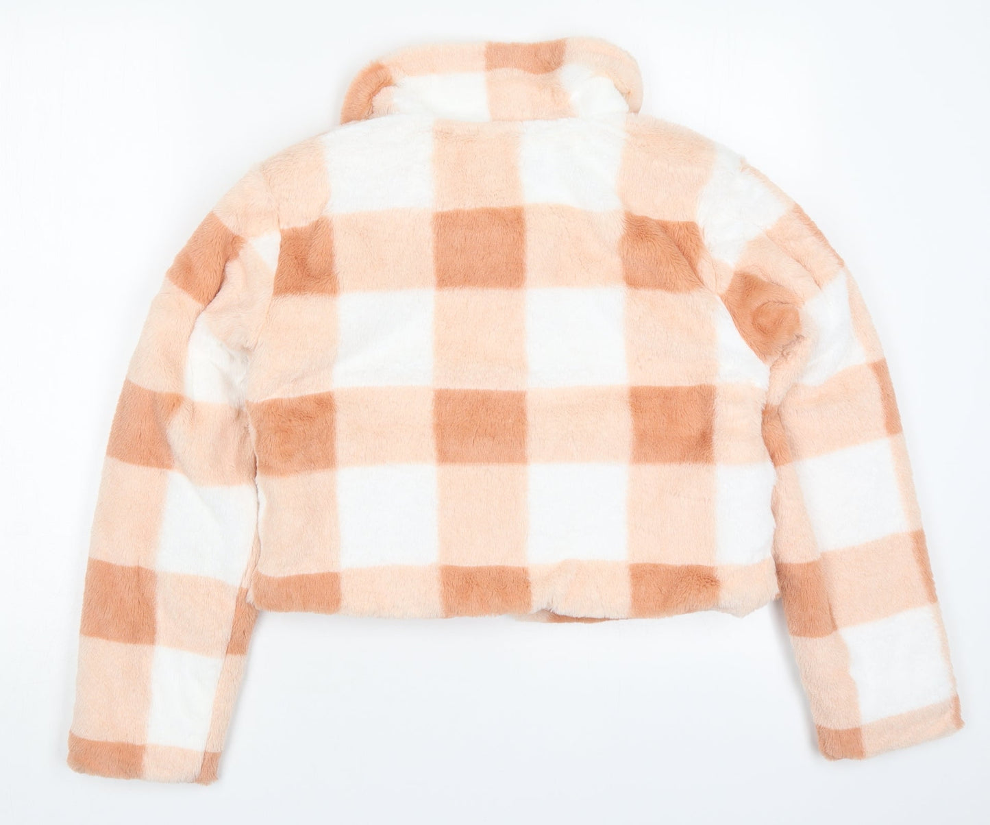 Wednesdays Girl Womens Pink Check  Jacket Coat Size XS  Button