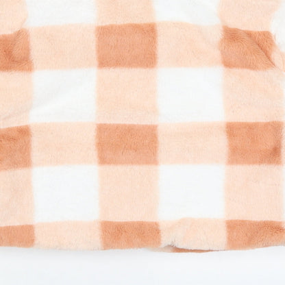 Wednesdays Girl Womens Pink Check  Jacket Coat Size XS  Button