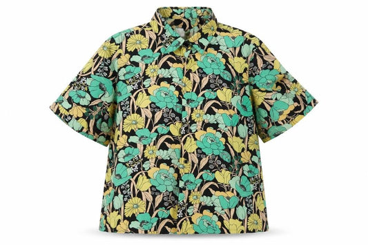 Womens UK Size S Noisy may Green Basic Button-Up