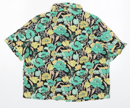 Womens UK Size S Noisy may Green Basic Button-Up