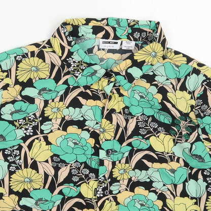 Womens UK Size S Noisy may Green Basic Button-Up