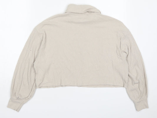 Womens UK Size XS Hollister Beige Pullover Jumper