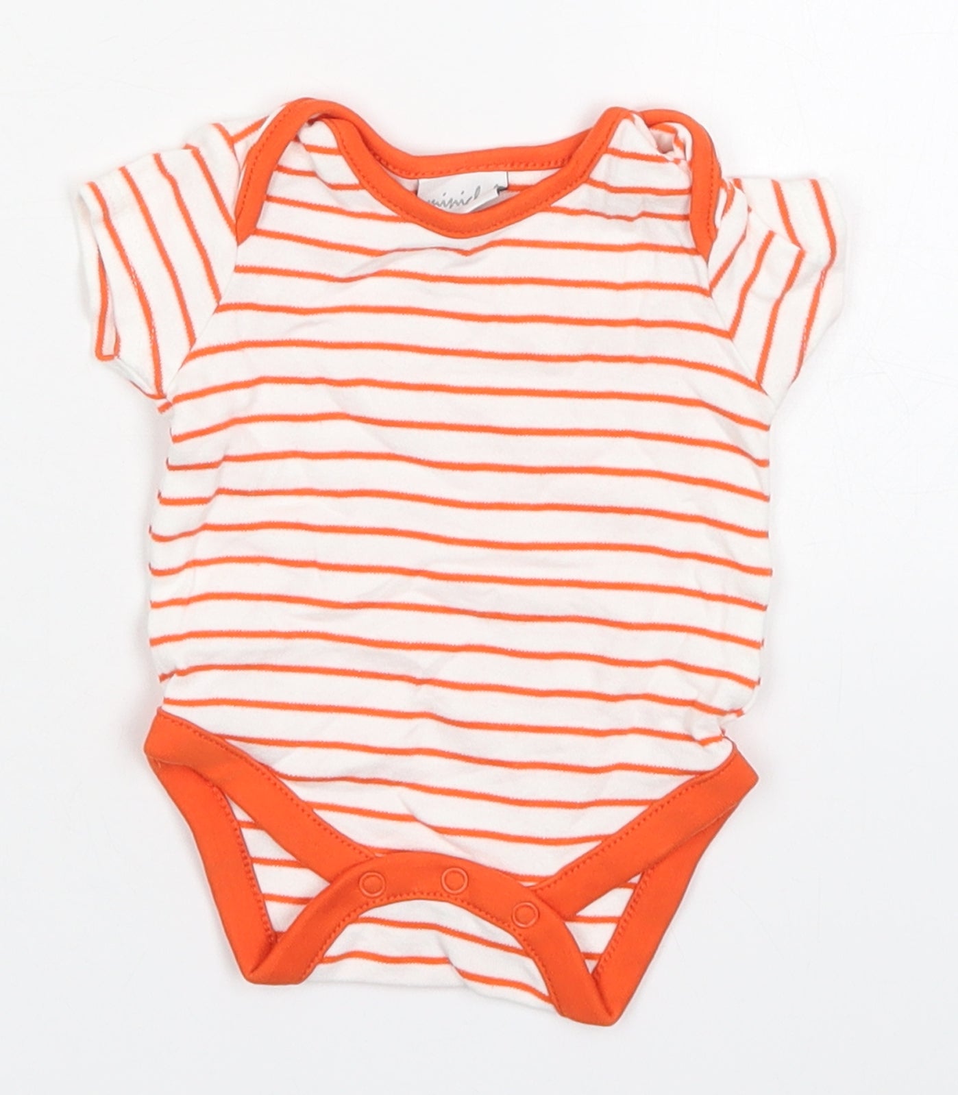 Mini Club Baby Orange Striped Cotton Babygrow One-Piece Size Newborn  Button