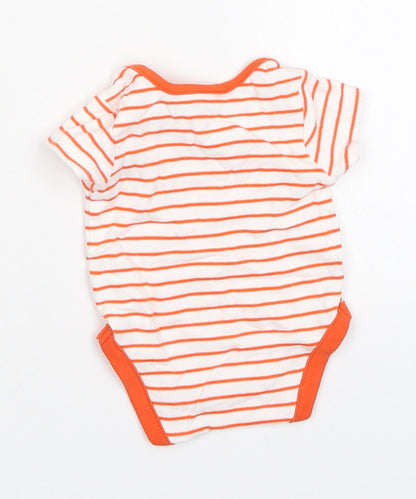 Mini Club Baby Orange Striped Cotton Babygrow One-Piece Size Newborn  Button