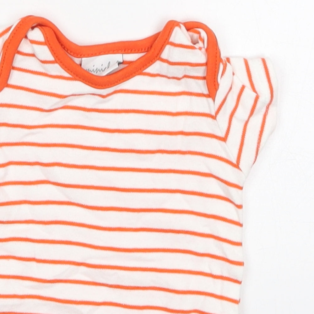 Mini Club Baby Orange Striped Cotton Babygrow One-Piece Size Newborn  Button