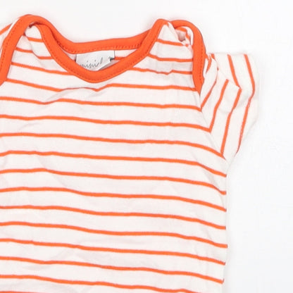 Mini Club Baby Orange Striped Cotton Babygrow One-Piece Size Newborn  Button