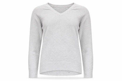Gap Womens Grey V-Neck  Cotton Pullover Jumper Size S