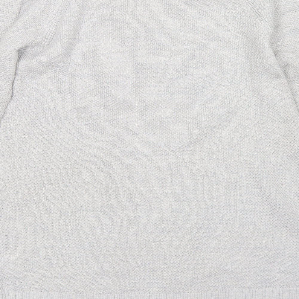 Gap Womens Grey V-Neck  Cotton Pullover Jumper Size S