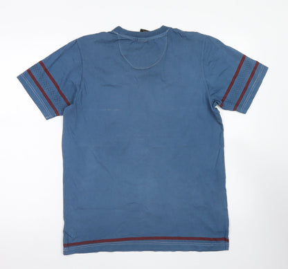 L.F.C Mens Blue  Cotton  T-Shirt Size S Crew Neck