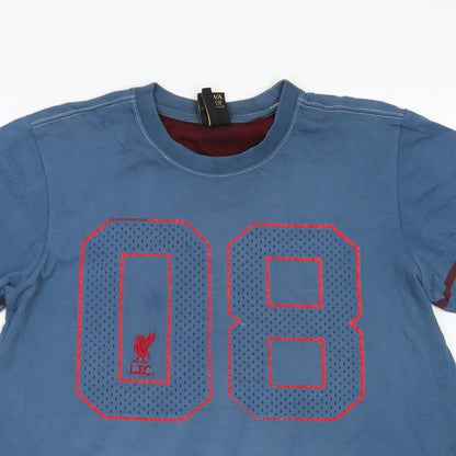 L.F.C Mens Blue  Cotton  T-Shirt Size S Crew Neck