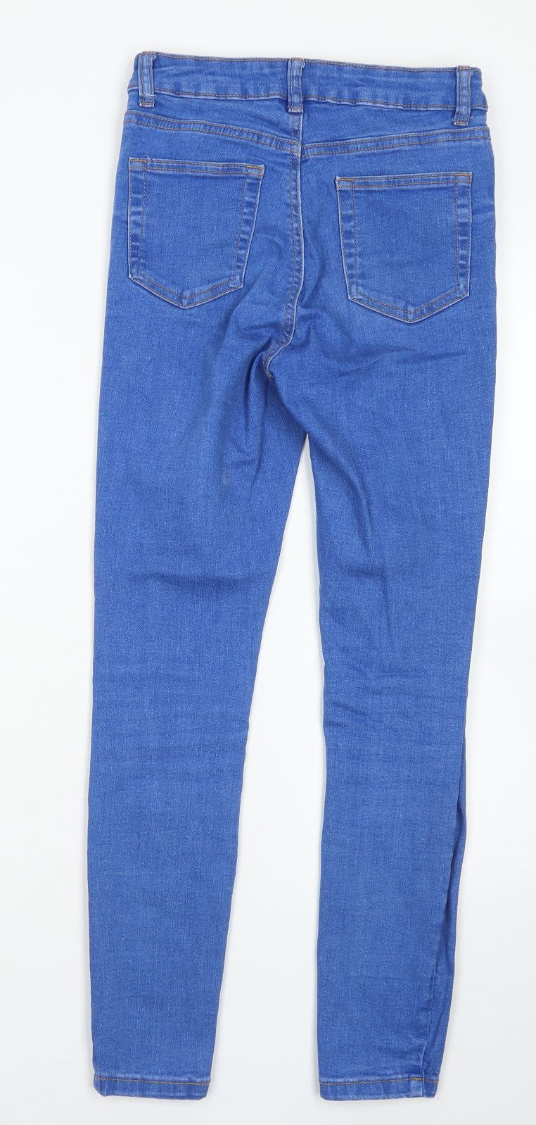 Denim Co Womens Blue  Cotton Skinny Jeans Size 8 L25 in Regular Button