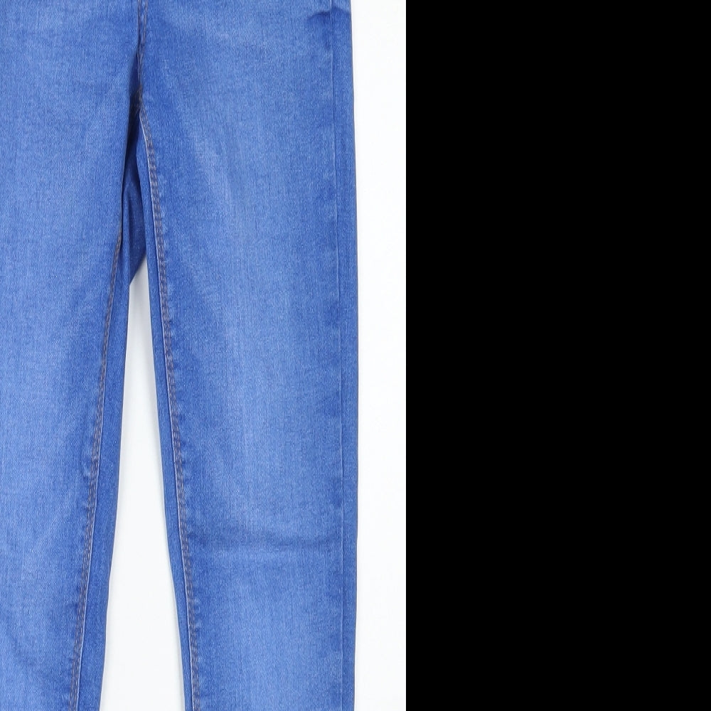 Denim Co Womens Blue  Cotton Skinny Jeans Size 8 L25 in Regular Button