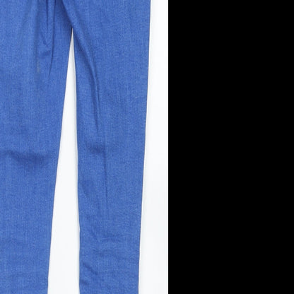 Denim Co Womens Blue  Cotton Skinny Jeans Size 8 L25 in Regular Button