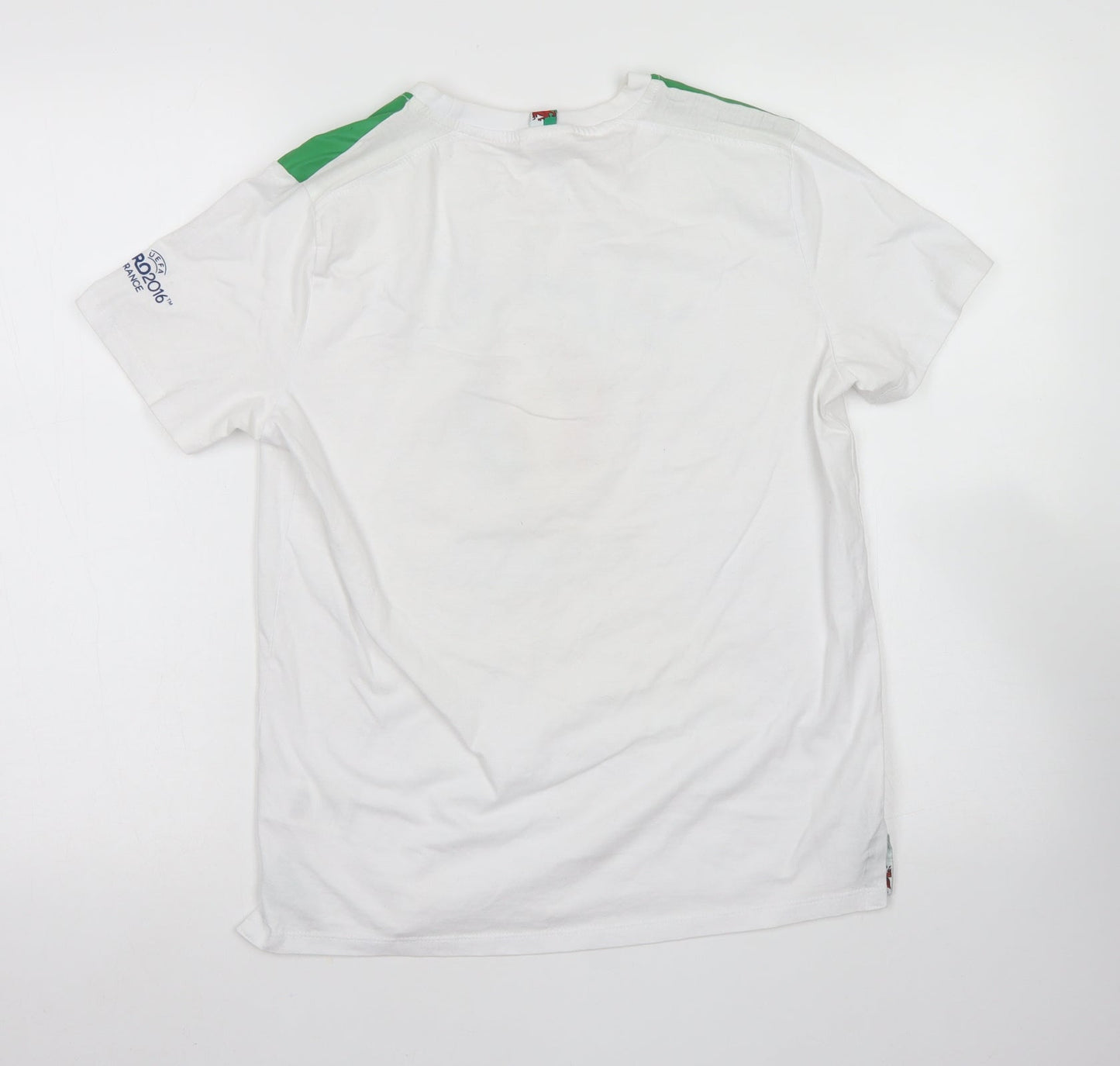 Uefa Euro 2016 Boys White  Cotton Basic Button-Up Size 13 Years Crew Neck  - Wales