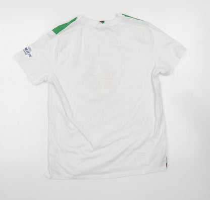 Uefa Euro 2016 Boys White  Cotton Basic Button-Up Size 13 Years Crew Neck  - Wales