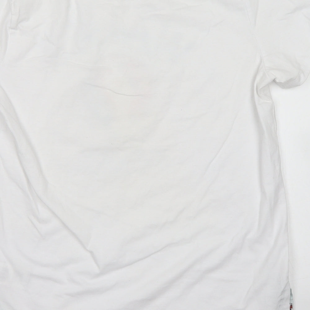 Uefa Euro 2016 Boys White  Cotton Basic Button-Up Size 13 Years Crew Neck  - Wales