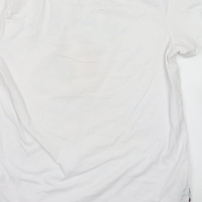 Uefa Euro 2016 Boys White  Cotton Basic Button-Up Size 13 Years Crew Neck  - Wales