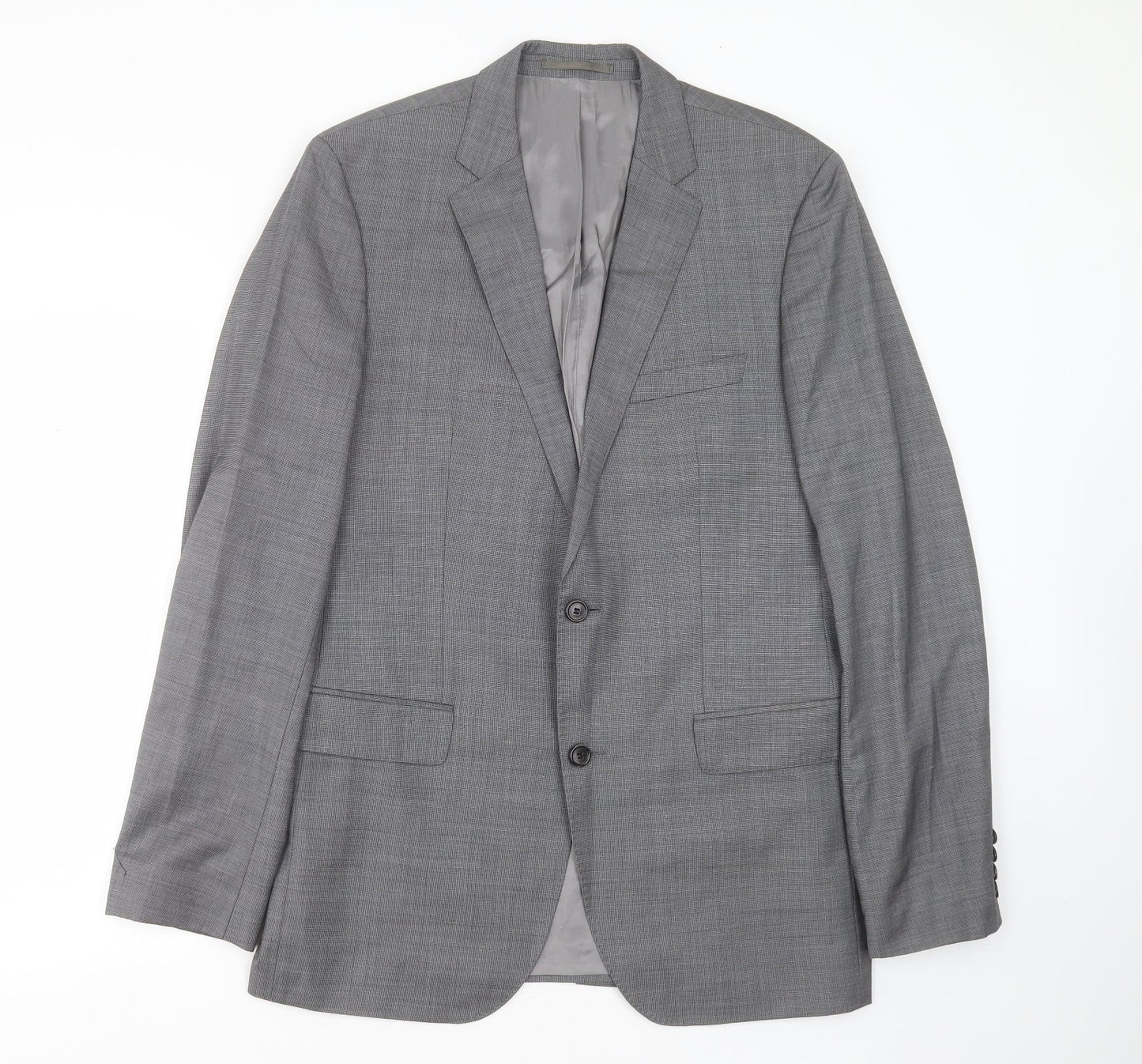 GUABELLO Mens Grey  Wool Jacket Suit Jacket Size 40