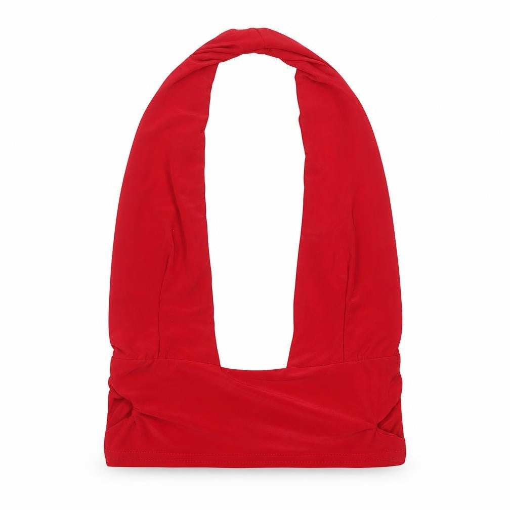 Womens UK Size 6 PRETTYLITTLETHING Red Basic Blouse