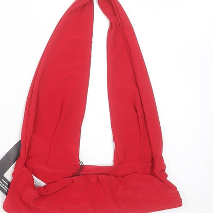 Womens UK Size 6 PRETTYLITTLETHING Red Basic Blouse