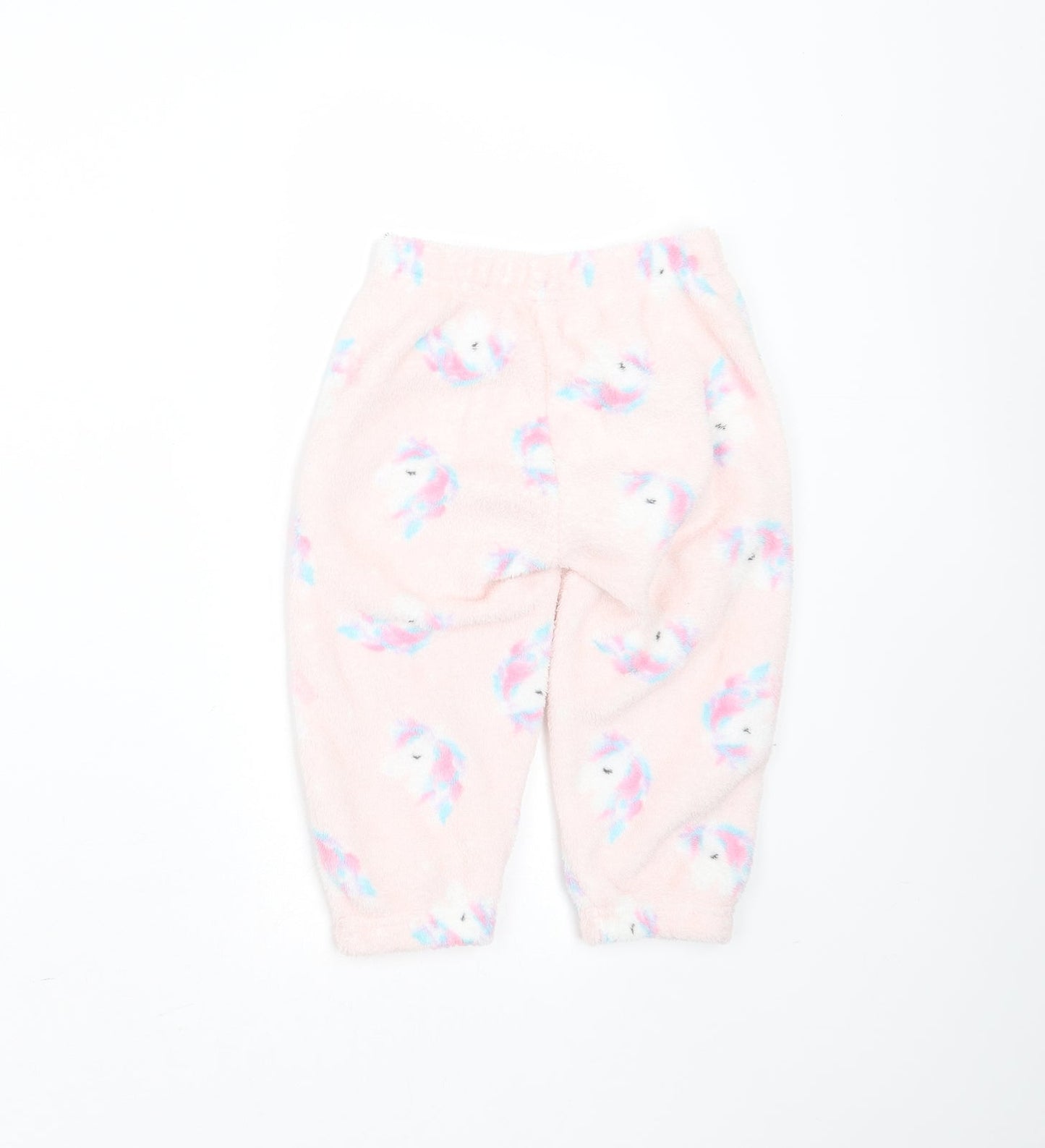 Dream Big Girls Pink Solid Polyester  Pyjama Pants Size 2-3 Years   - unicorn print