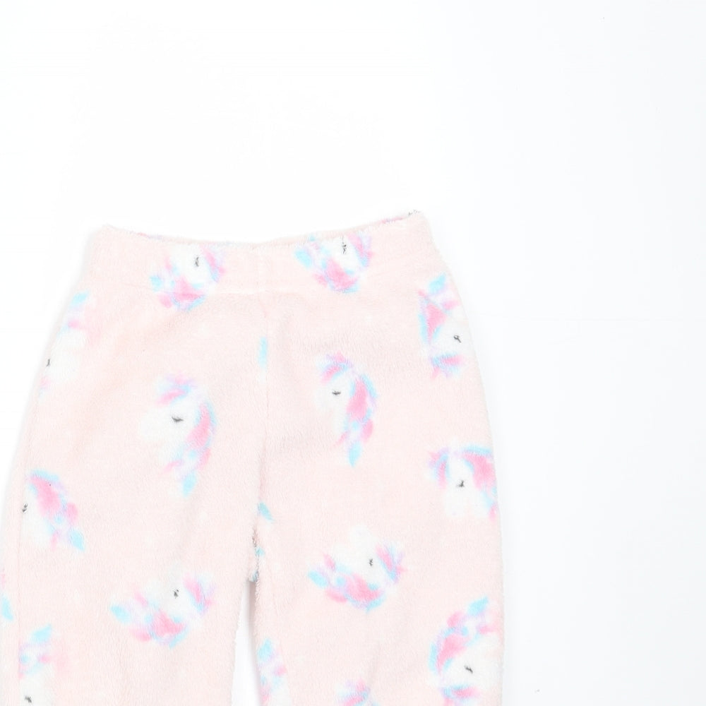 Dream Big Girls Pink Solid Polyester  Pyjama Pants Size 2-3 Years   - unicorn print