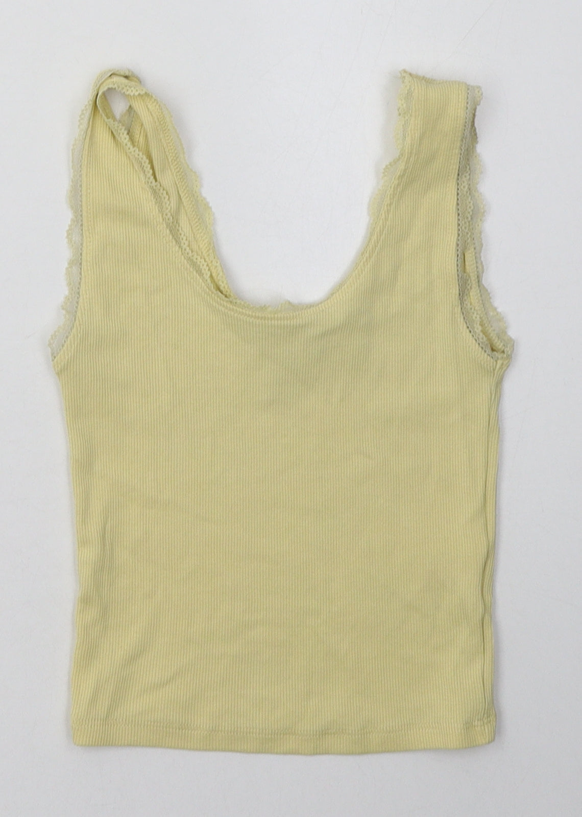 New Look Girls Yellow  Coir Basic Tank Size 10-11 Years Scoop Neck Pullover