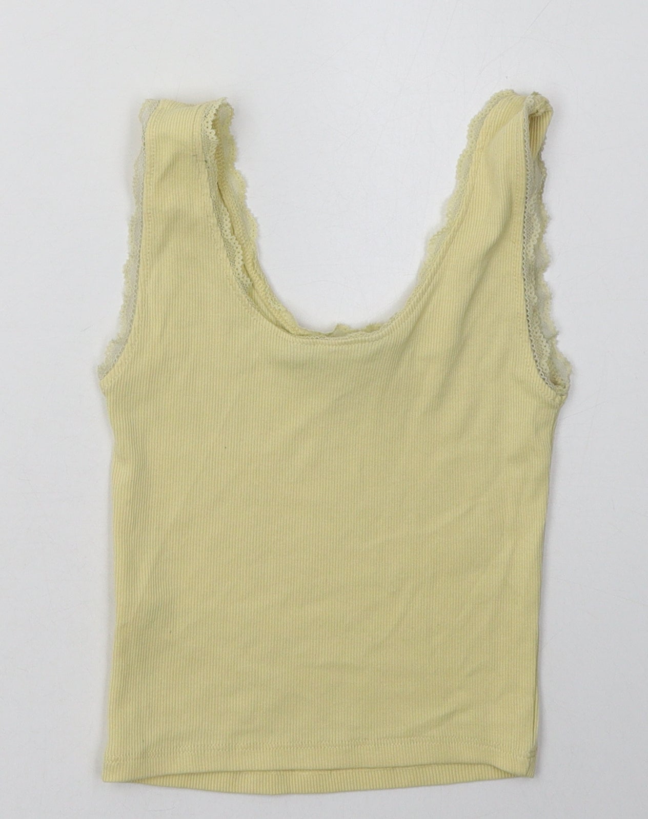 New Look Girls Yellow  Coir Basic Tank Size 10-11 Years Scoop Neck Pullover