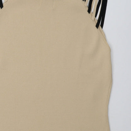 Womens UK Size M Roman Beige Basic Tank