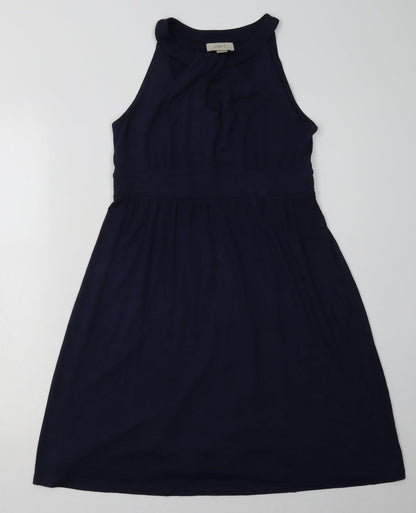 LOFT Womens Blue  Rayon A-Line  Size S  Crew Neck Pullover