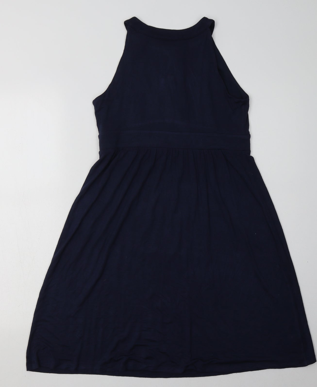 LOFT Womens Blue  Rayon A-Line  Size S  Crew Neck Pullover