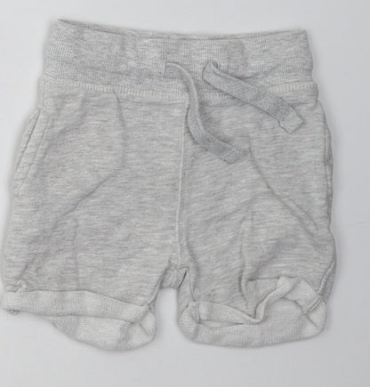 Mini Club Boys Grey  Cotton Shorts Outfit/Set Size 9-12 Months  Tie