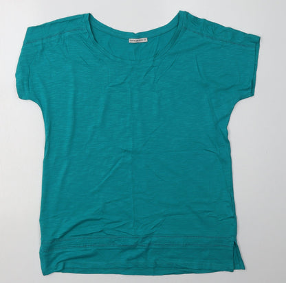 Womens UK Size M Encuentro Green Basic T-Shirt