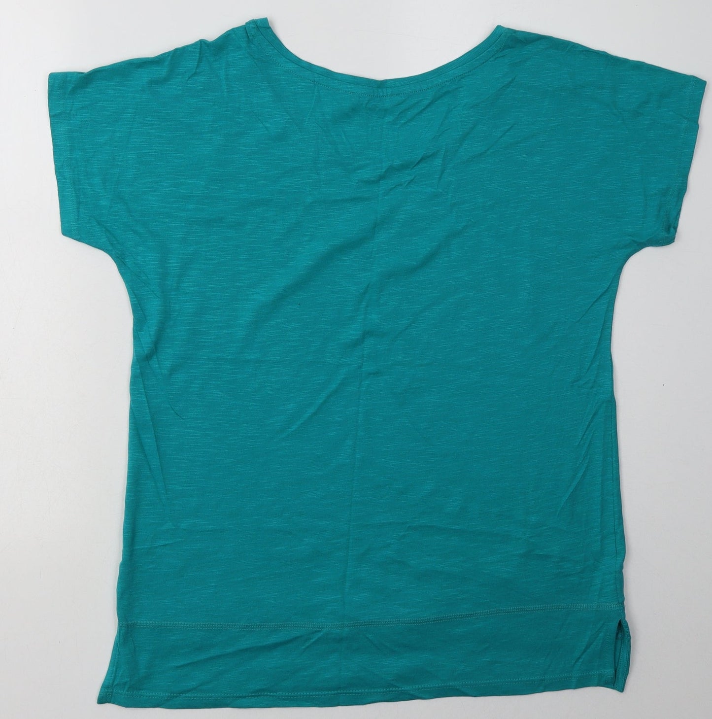 Womens UK Size M Encuentro Green Basic T-Shirt